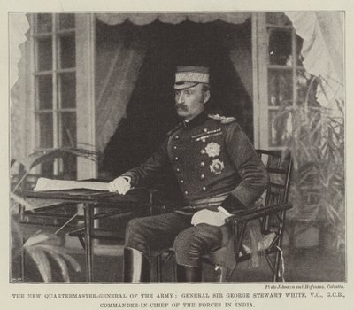 El Nuevo Intendente General del Ejército, General Sir George Stewart White, VC, GCB, Comandante en Jefe de las Fuerzas en India de English Photographer