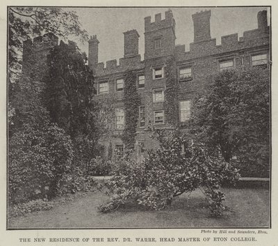 La nueva residencia del reverendo Dr. Warre, director del Eton College de English Photographer