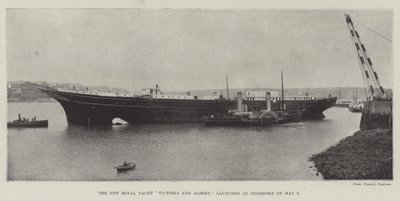 El nuevo yate real Victoria y Albert, lanzado en Pembroke el 9 de mayo de English Photographer