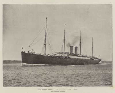El vapor Elbe de Lloyd del Norte de Alemania de English Photographer