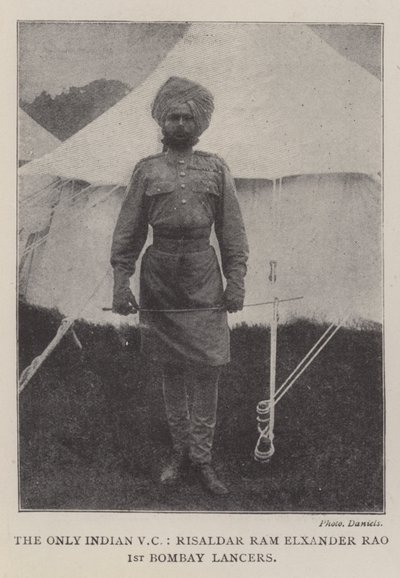 El único VC indio, Risaldar Ram Elxander Rao, 1º Lanceros de Bombay de English Photographer