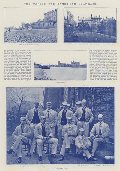 La carrera de botes de Oxford y Cambridge de English Photographer