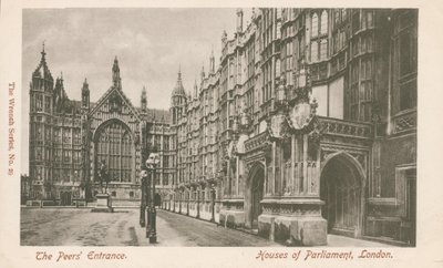 La Entrada de los Pares, Casas del Parlamento, Londres de English Photographer