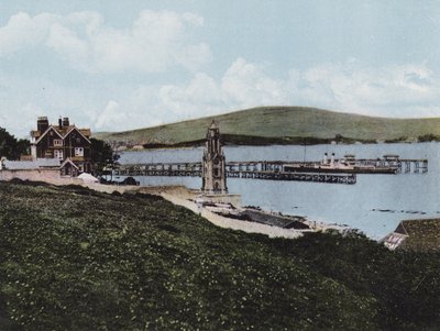 El muelle y la torre del reloj, Swanage de English Photographer