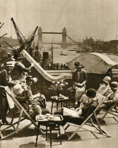 La piscina desde el jardín en la azotea del Langbourne Club para Mujeres de la Ciudad de English Photographer