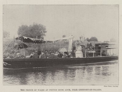 El Príncipe de Gales en Penton Hook Lock, cerca de Chertsey-on-Thames de English Photographer