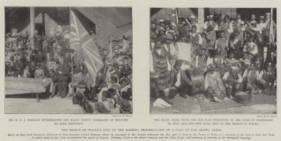 El Regalo del Príncipe de Gales a los Maoríes, Presentación de una Bandera a la Tribu Arawa de English Photographer