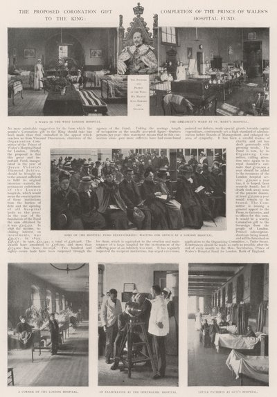 El regalo de coronación propuesto al rey, finalización del fondo del hospital del Príncipe de Gales de English Photographer