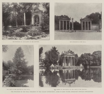 La compra de la Villa Borghese por el gobierno italiano, con la ayuda de la suscripción privada del rey Víctor Manuel de English Photographer