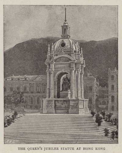 La estatua del jubileo de la reina en Hong Kong de English Photographer