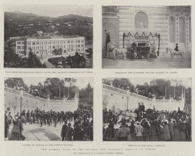 La Visita de la Reina a la Riviera, la Llegada de Su Majestad a Cimiez de English Photographer