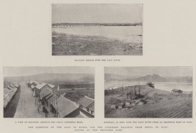La cuestión del préstamo a Corea para el ferrocarril del norte de Seúl a Wiju, escenas en la línea propuesta de English Photographer