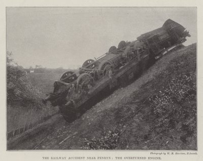 El accidente ferroviario cerca de Penryn, la locomotora volcada de English Photographer