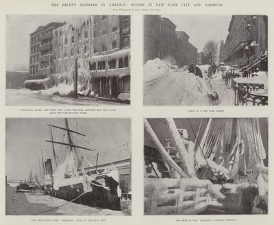 La reciente tormenta de nieve en América, escenas en la ciudad y el puerto de Nueva York de English Photographer