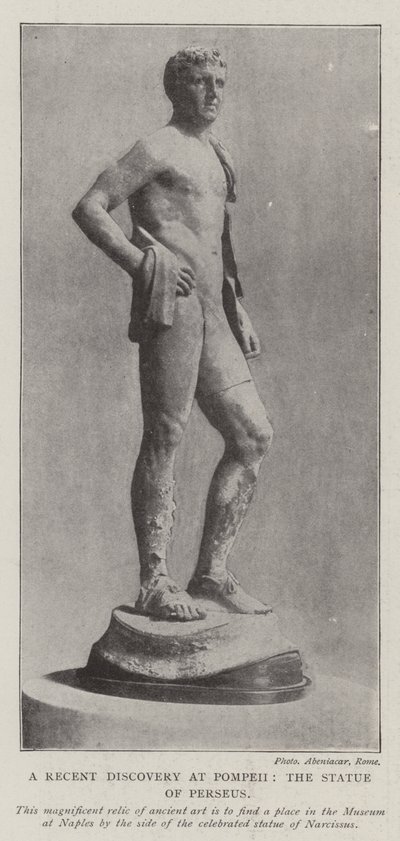 El reciente descubrimiento en Pompeya, la estatua de Perseo de English Photographer