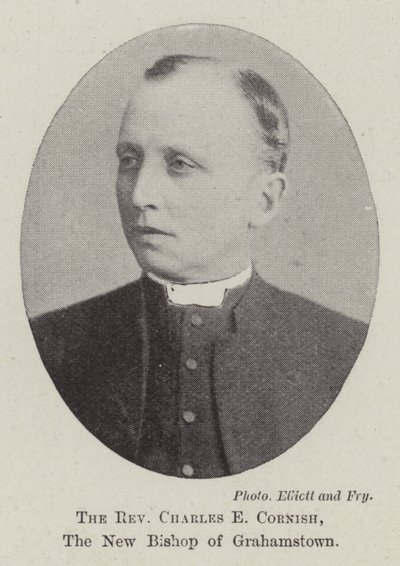 El Reverendo Charles E. Cornish, el nuevo obispo de Grahamstown de English Photographer