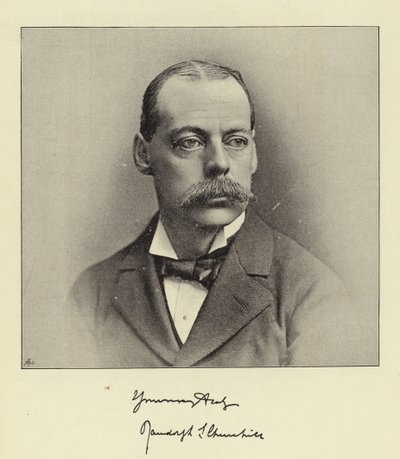 El Muy Honorable Lord Randolph Churchill, ex Canciller del Exchequer y ex Líder de la Cámara de los Comunes de English Photographer