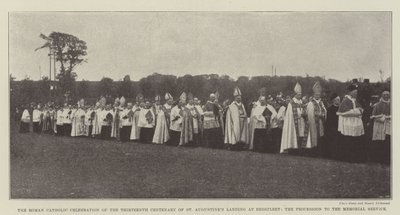 La Celebración Católica Romana del Decimotercer Centenario del Desembarco de San Agustín en Ebbsfleet, la Procesión al Servicio Memorial de English Photographer