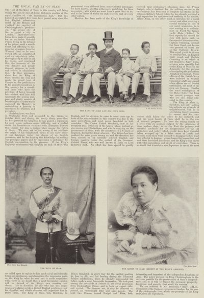 La familia real de Siam de English Photographer