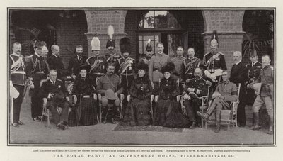 El grupo real en la Casa de Gobierno, Pietermaritzburg de English Photographer