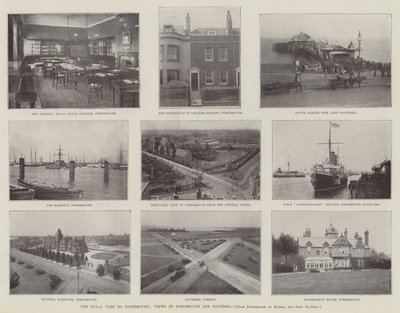 La visita real a Portsmouth, vistas de Portsmouth y Southsea de English Photographer