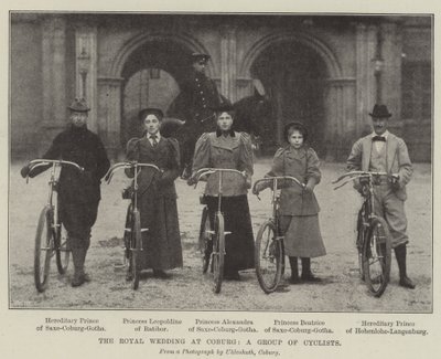 La Boda Real en Coburg, un Grupo de Ciclistas de English Photographer