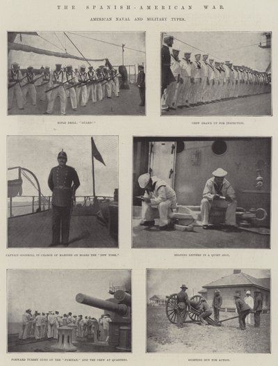 La Guerra Hispanoamericana, Tipos Navales y Militares Americanos de English Photographer