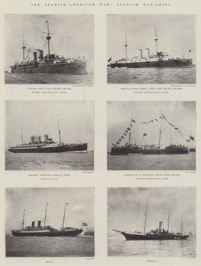 La Guerra Hispanoamericana, Buques de Guerra Españoles de English Photographer