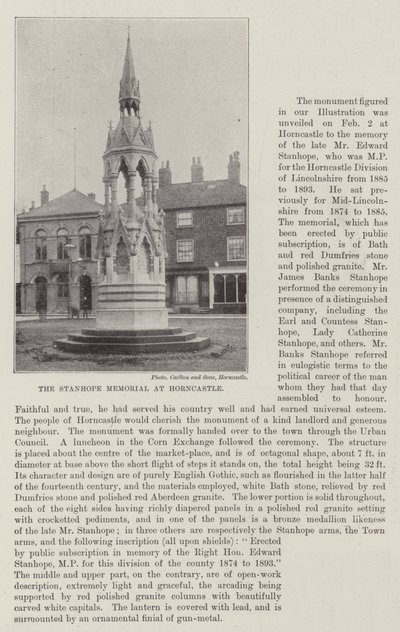 El monumento Stanhope en Horncastle de English Photographer