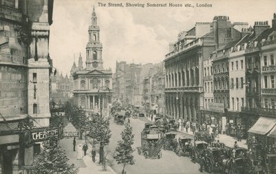 La Strand, mostrando Somerset House y St Clement Danes, Londres de English Photographer