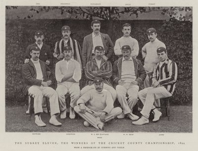 El Once de Surrey, los ganadores del Campeonato de Cricket del Condado, 1894 de English Photographer