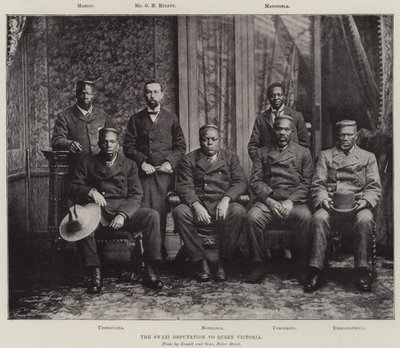 La delegación Swazi a la Reina Victoria de English Photographer