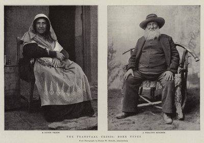 La crisis del Transvaal, tipos bóer de English Photographer