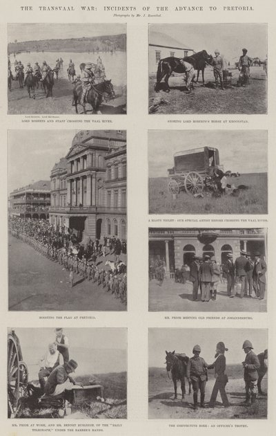 La guerra de Transvaal, incidentes del avance a Pretoria de English Photographer