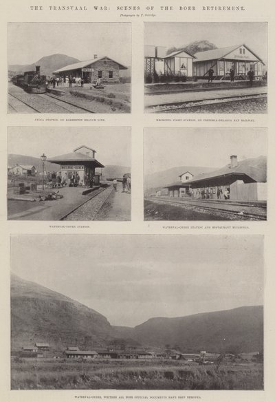 La guerra del Transvaal, escenas de la retirada de los Boers de English Photographer
