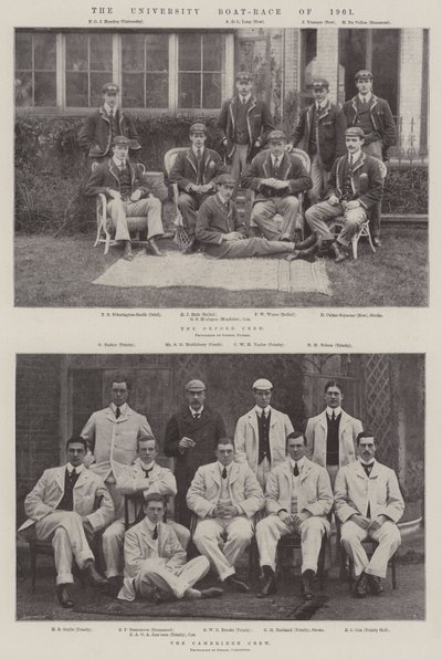 La Carrera de Botes Universitaria de 1901 de English Photographer