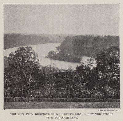 La vista desde Richmond Hill, la isla de Glover, ahora amenazada con desfiguración de English Photographer