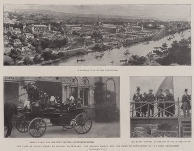 La visita del Príncipe Enrique de Prusia a Irlanda, el Príncipe alemán y el Duque de Connaught en la Exposición de Cork de English Photographer