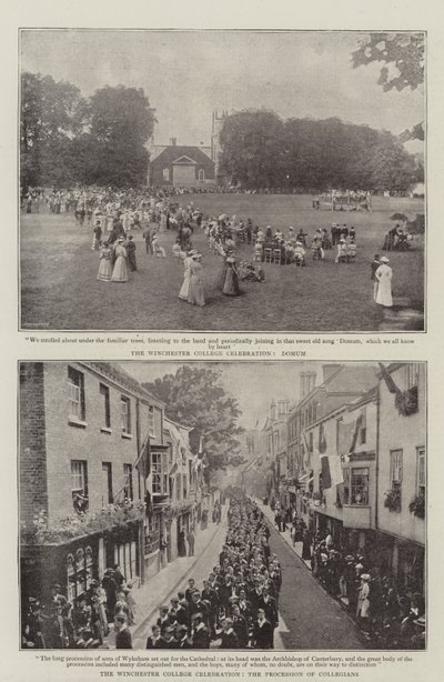 La celebración del Colegio Winchester de English Photographer
