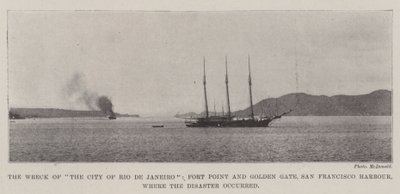 El naufragio de la Ciudad de Río de Janeiro, Fort Point y Golden Gate, puerto de San Francisco, donde ocurrió el desastre de English Photographer