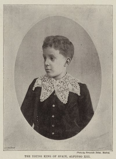 El joven rey de España, Alfonso XIII de English Photographer
