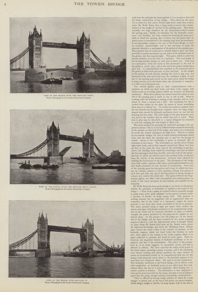 La construcción del Puente de la Torre, Londres de English Photographer