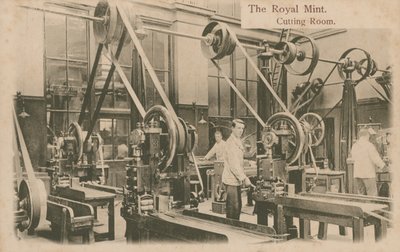 La sala de corte en The Royal Mint, Londres de English Photographer