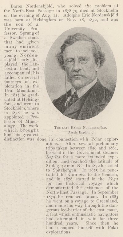 El difunto Barón Nordenskjold, Explorador Ártico de English Photographer