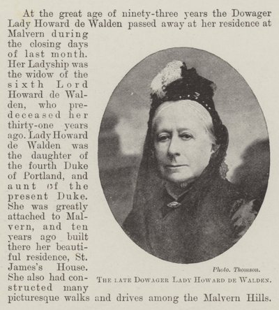 La difunta Lady Howard de Walden de English Photographer