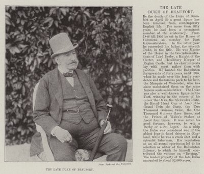 El difunto Duque de Beaufort de English Photographer
