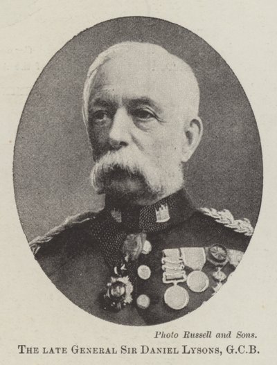 El difunto General Sir Daniel Lysons, GCB de English Photographer