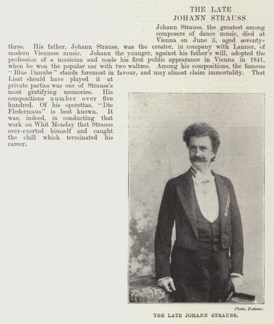 El difunto Johann Strauss de English Photographer