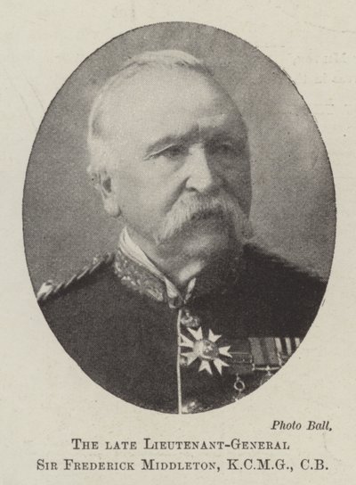 El difunto Teniente General Sir Frederick Middleton, KCMG, CB de English Photographer
