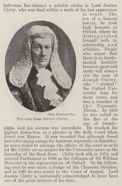 El difunto Lord Justice Chitty de English Photographer